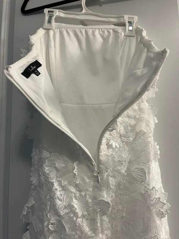 Lulus White 3D Embroidered Floral Dress - Image 7