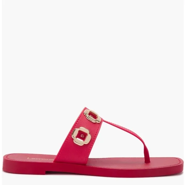 Larroudé Milan Slide‎ Cushioned Sandal (Women), Scarlett Red, Size 8/9, NWT - Image 16