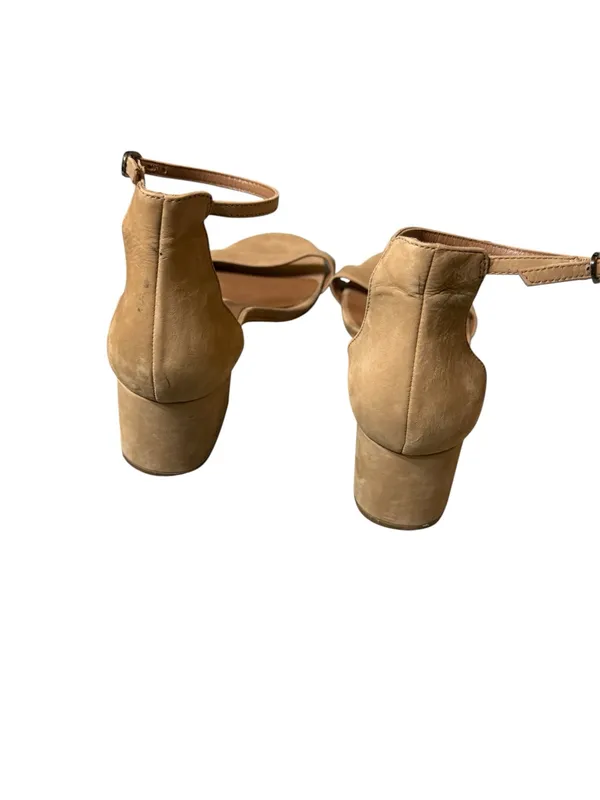 Steve Madden Irenee Tan Suede Ankle Strap Block Low Heel Sandals Womens Size 11 - Image 4