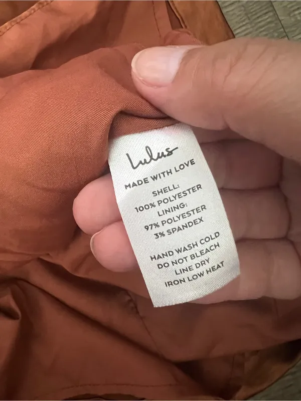 Lulus Rust Satin Slip Dress - Image 7