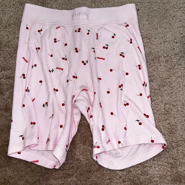 Skims Pink Limited Edition Ribbed Cherry Print Set Lana Del Ray Valentine - Image 3