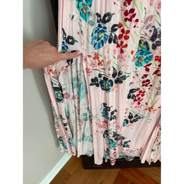Somedays Lovin Golden Fields Pink Floral Maxi Dress Size M - Image 11