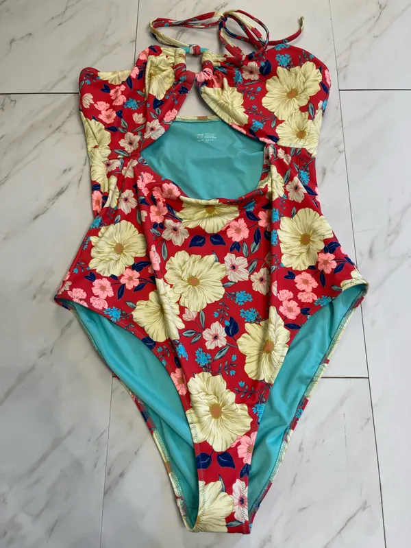 NWT Aerie Ring Bandeau Cheeky One Piece Swimsuit size XL - Image 3