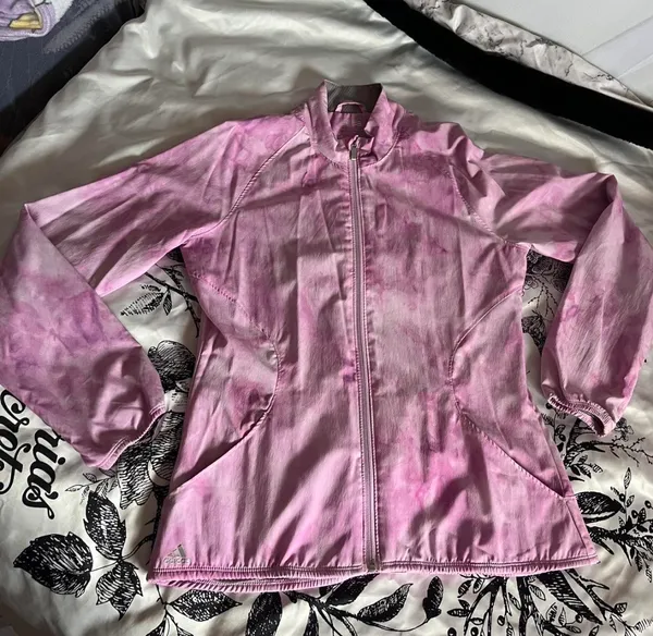 Pink Adidas Zip-Up Track Jacket - Image 2