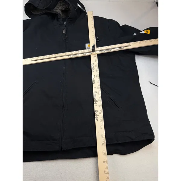 Carhartt Women's Washed Duck Sherpa Lined Jacket Black Size XL NWT $140 MSRP - Image 6