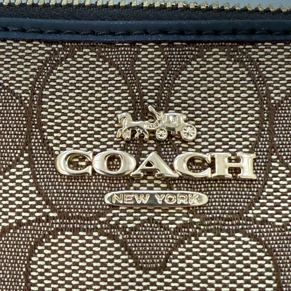 Coach Zip Top Crossbody Purse in Signature Canvas 91679 NWOT - Image 5