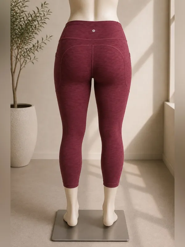 Lululemon Wonder Train High Rise Crop 24” Leggings Pockets Size 18 - Image 2