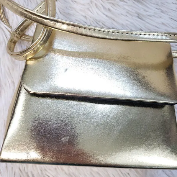 Small Gold Evening Formal Party Purse Shoulder Bag - Image 4