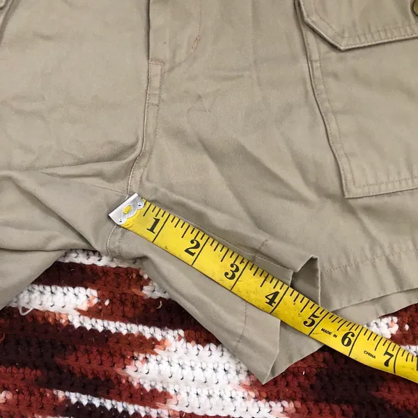 Vintage Khaki Hiking Bermuda Cargo Explorer Adventure Shorts #Dora #Boho - Image 7