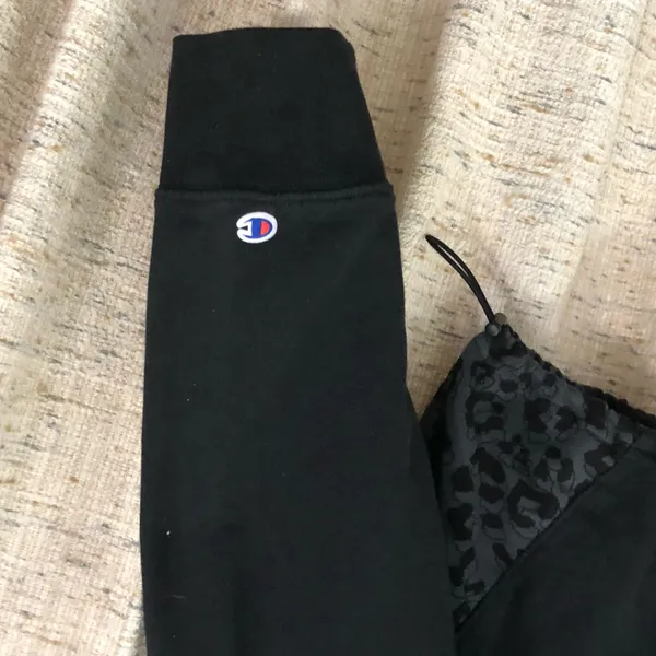 Champion Black Leopard Print Logo Hoodie  - Image 4