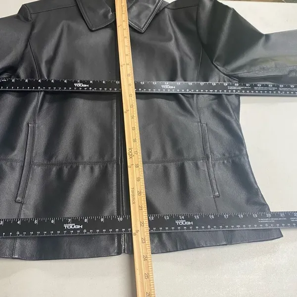 COLEBROOK Women’s Black Soft Leather Jacket Size Large - Image 4