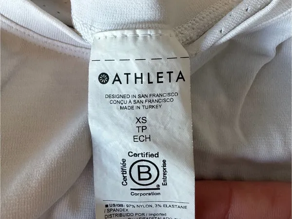 Athleta White Sleeveless Cropped Tank - Image 3
