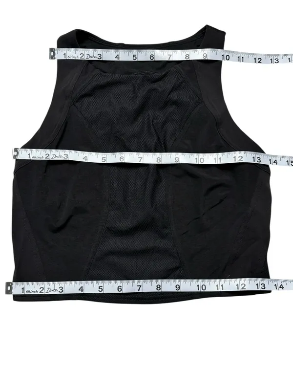 Lululemon Black Longline Sports Bra Size 6 Mesh High Neck Athletic - Image 8