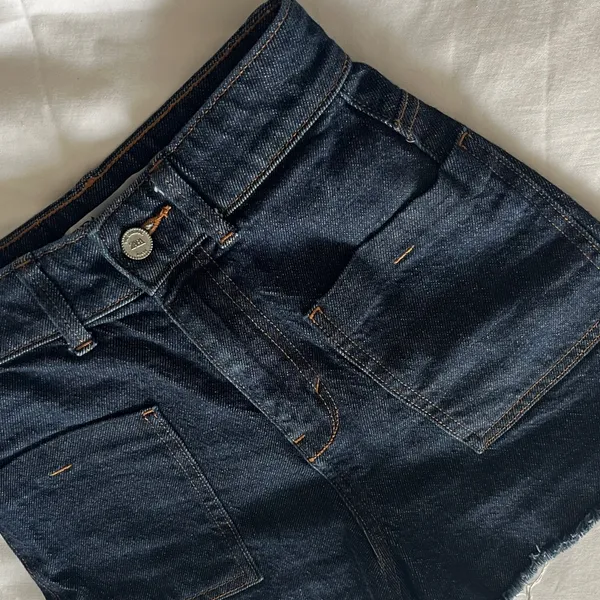 Zara | Classic Blue Denim Women's Jean Shorts High Rise Size 0 - Image 10