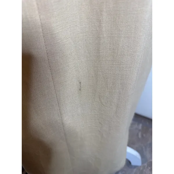 VTG 90s Casual Corner Rayon Linen Side Button Midi Dress Yellow 14 (Fits M/L) - Image 5