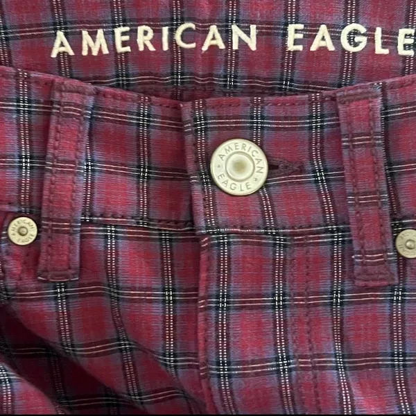 American Eagle High Rise Plaid Mini Skirt - Image 4