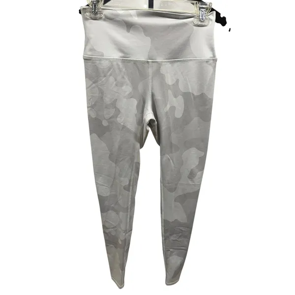 Alo Women's‎ Full Length Hi-Waisted White Camo Vapor Leggings Small - Image 2