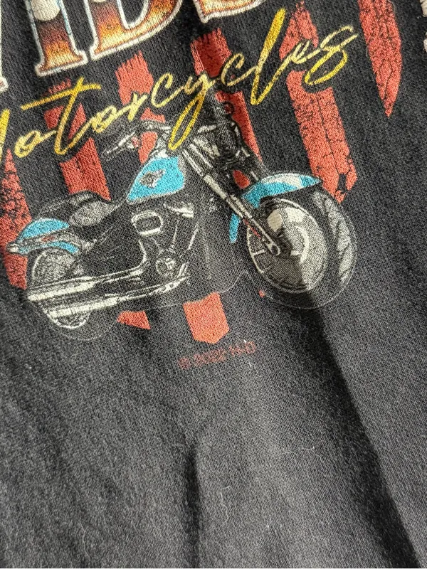 Harley Davidson Women M Moto Motorcycle Biker Girl Graphic Tee Western Grunge - Image 10