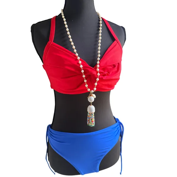 Athleta Twist Front Underwire Bikini Top | 34B/C | Red | Bra-Sized Swim Top - Image 3
