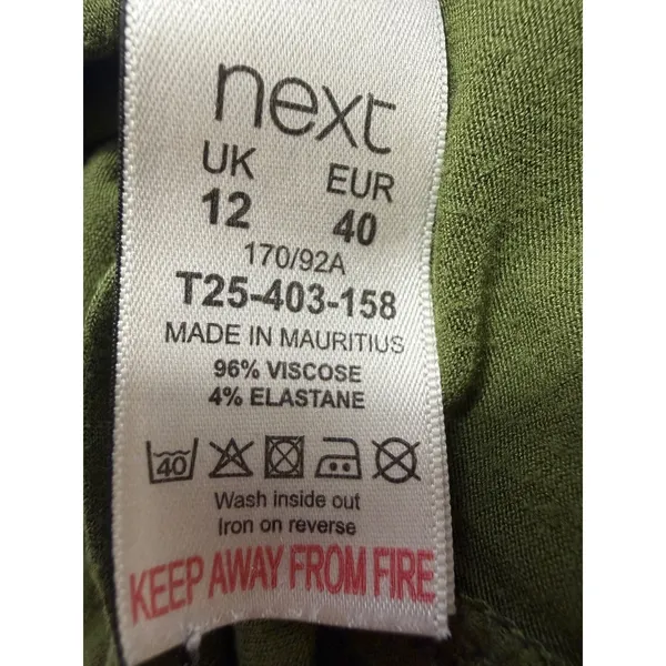 Next Maternity Maxi Dress Womens 12 Olive Green Nursing Layered Sleeveless - Image 13
