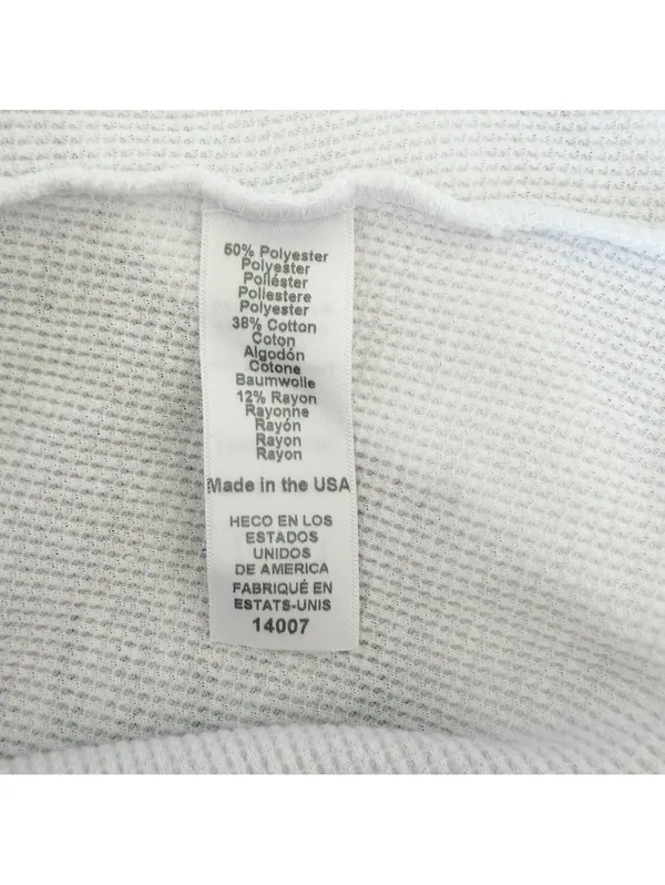 Michael Stars Mara Turtleneck Cuff Snaps Thermal White Size Large Neutral - Image 5