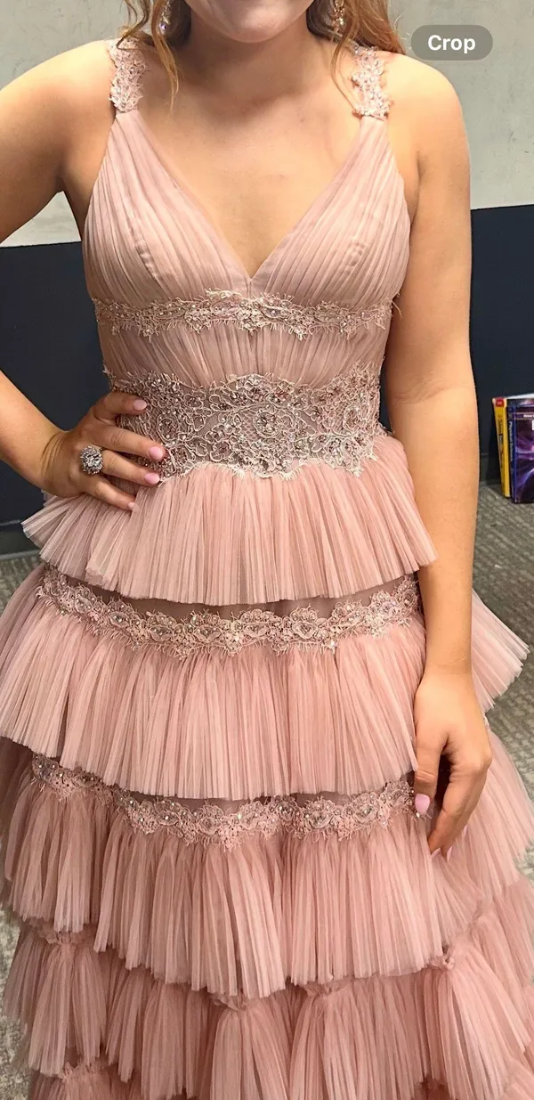 Pink Prom Dress Size 4 - Image 2