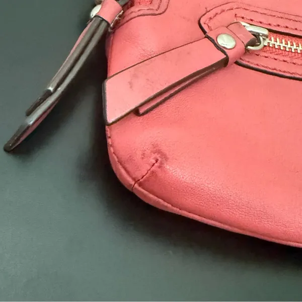 Coach Coral Daisy Leather Double Zip Wallet Wristlet - Image 7
