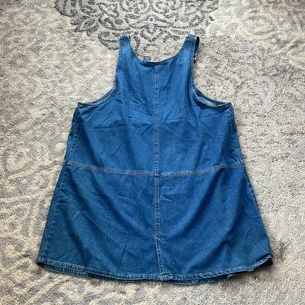 Route 66 Extreme Vintage Denim Overall Dress Large - Image 6
