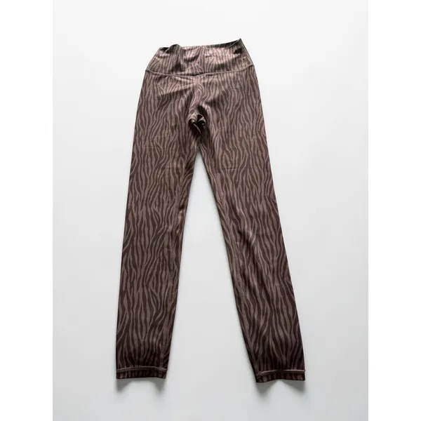 Wilo The Label Brown Zebra Print High Waisted Leggings Small Animal Print Active - Image 3