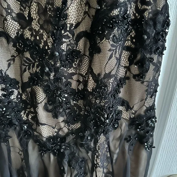 Aspeed Lace Formal Beaded Long Tulle Dress Size S - Image 11