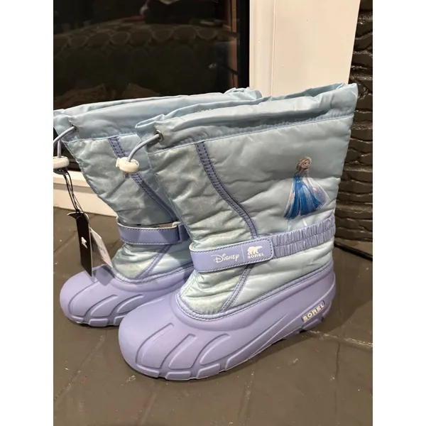 Sorel Women's Disney Frozen‎ Elsa Snow Boots Waterproof Winter Blue Size 7 - Image 2