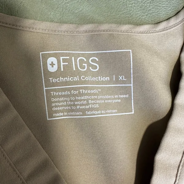 FIGS Beige Catarina Scrub Top - Image 5