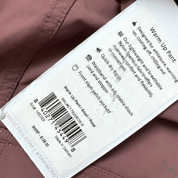 Tavi Warm Up‎ Pant Rose Pink Cargo Athleisure Wide Leg C17825ROS-S Small NEW - Image 8