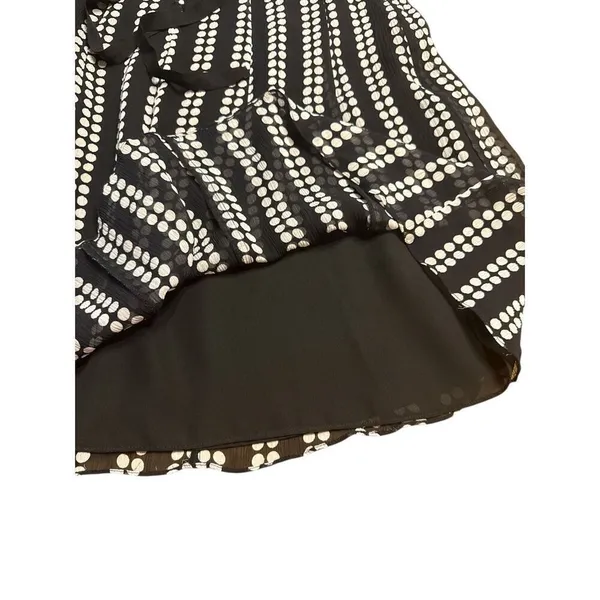 Uniform John Paul Richard Polka Dot Crepe Skirt 100% Silk Womens Size 10 - Image 3