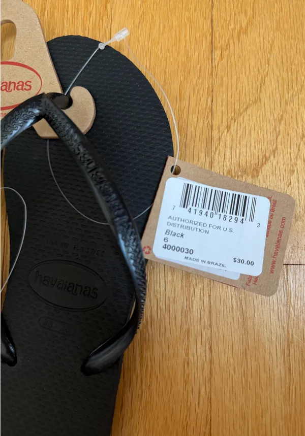 Havaianas Slim Black Flip Flops - Image 2