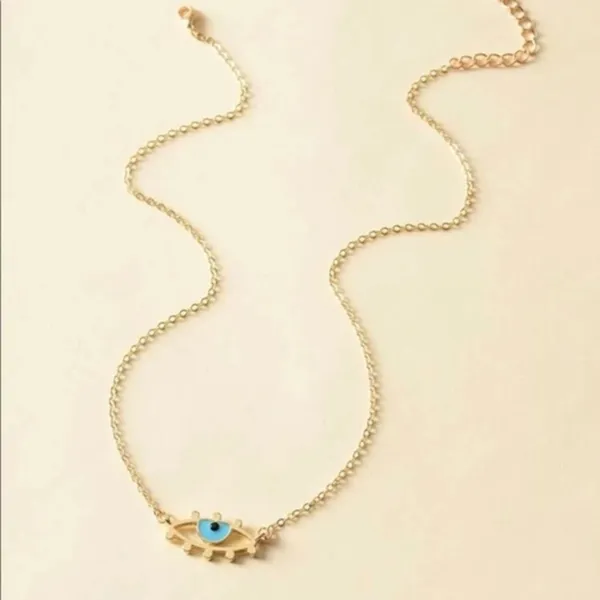 3/$30 💛 Evil Eye Pendant Necklace Gold - Image 3