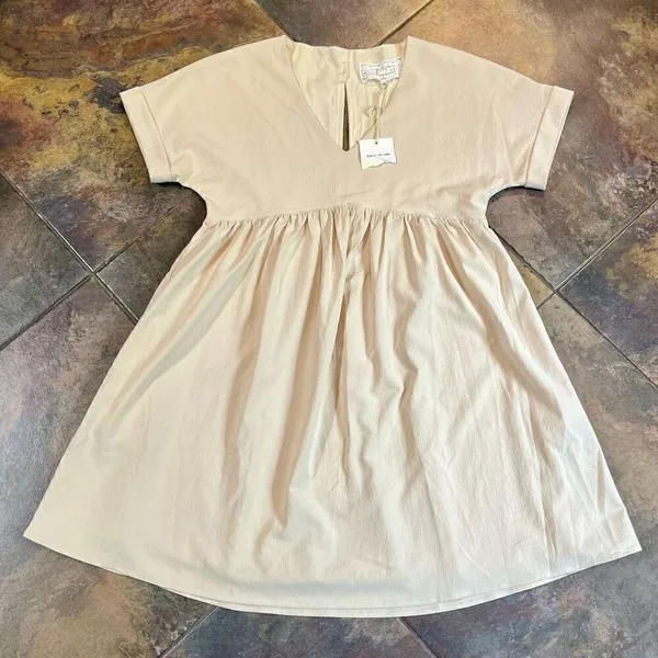 NWT Pink Martini Daisy Beige Mini Dress XS - Image 4