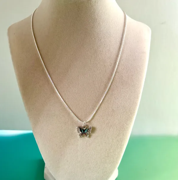 Sterling Silver Butterfly Necklace - Image 2