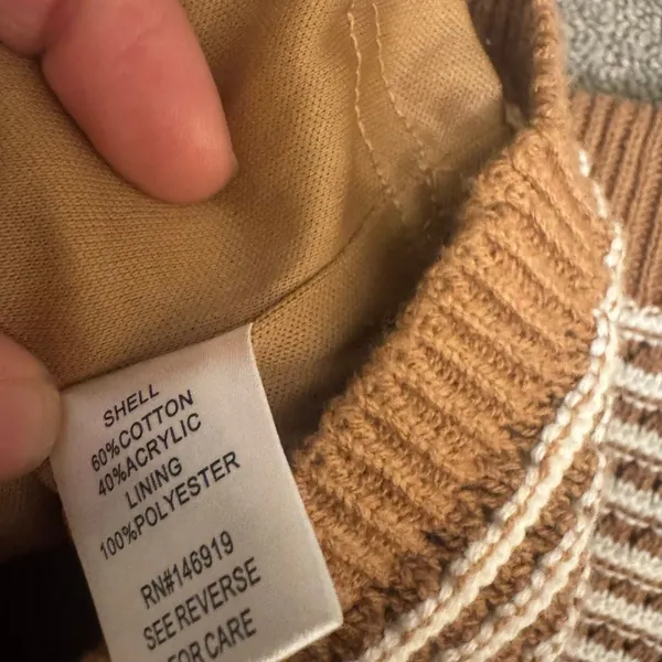 Freshman 1996 Brown Ivory Crochet Knit Striped Maxi Skirt Tube Top Set XS/S - Image 6