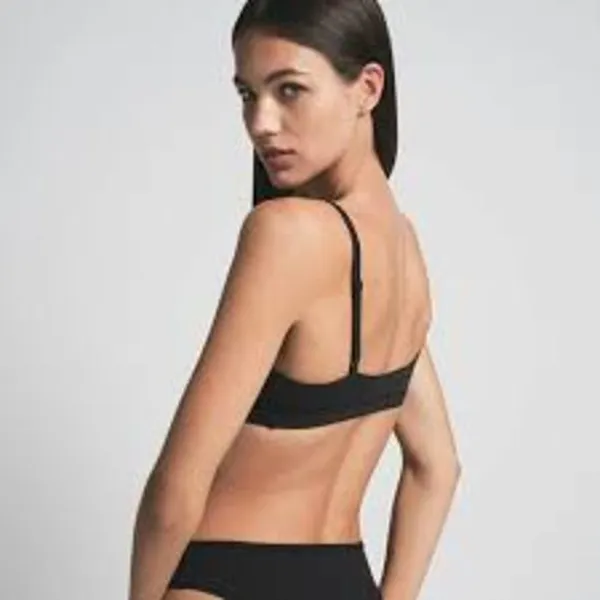 SKIMS Fits Everybody Scoop Bralette Black Size Large L COMFY MINIMALIST LOUNGE - Image 5