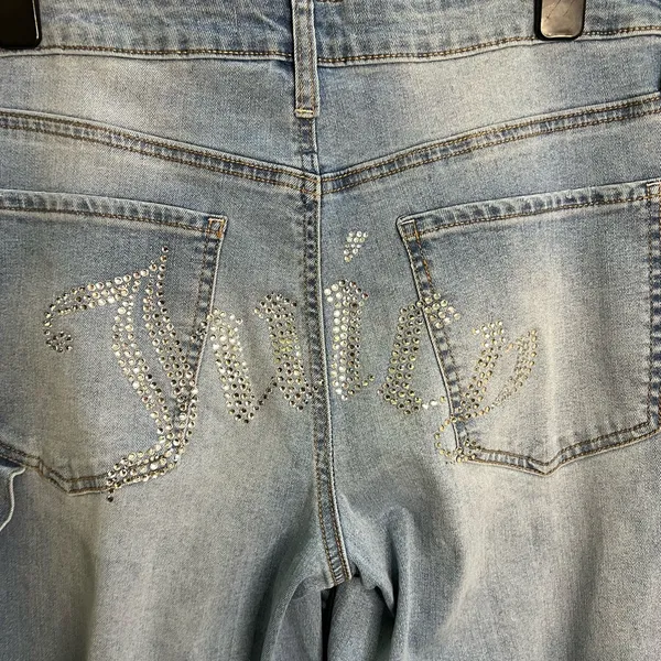 Juicy Couture Light Blue Wide-Leg Denim‎ Jeans - Image 7