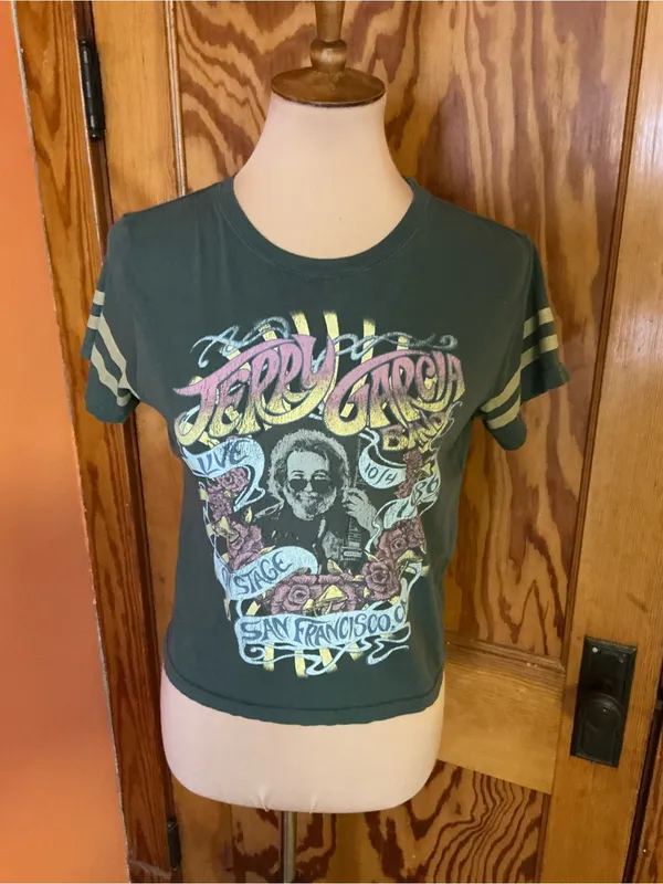 Grateful Dead Jerry Garcia Live 1986 San Francisco Graphic Tee Vintage Style Band T Shirt - Image 3