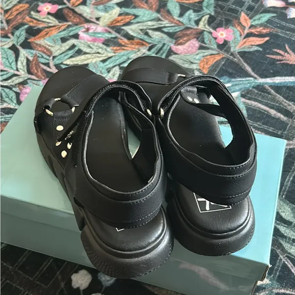 Dirty Laundry Black Studded Sandals - Image 3