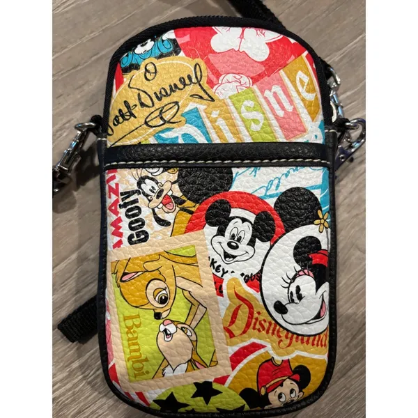 Disney Crossbody Bag Mickey Mouse & Friends Phone Wallet Purse 6"x3.5" - Image 2
