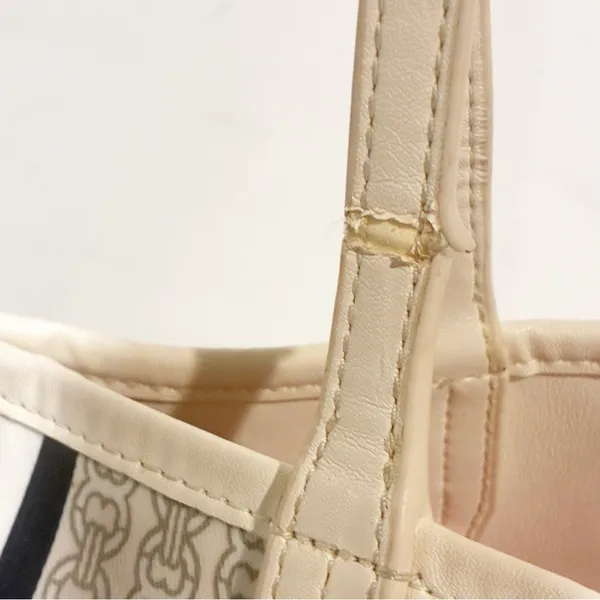 Tory Burch Tote Bag Gemini Link Shoulder Bag Printed Blue Chain - Image 4