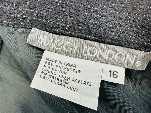 Maggy London Black Pinstripe Wide-Leg Pants - Image 10