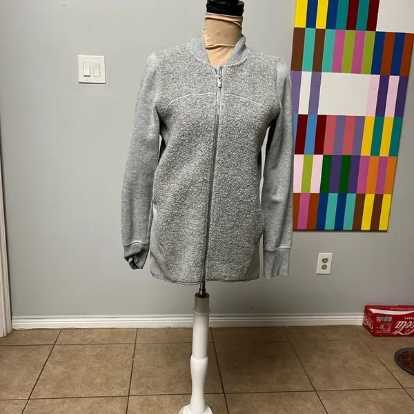 Lululemon Stand Out Sherpa Jacket Heathered Core Light Grey / Silver Drop - Image 11