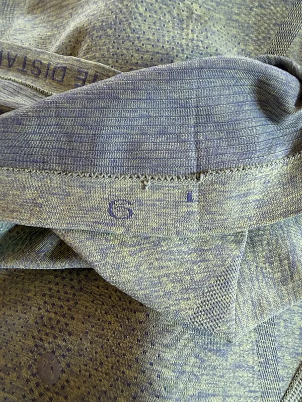 Lululemon Swiftly Tech Long Sleeve Top 2.0 Green (Asphalt Gray/Lemon Vibe) Size 6 - Image 6