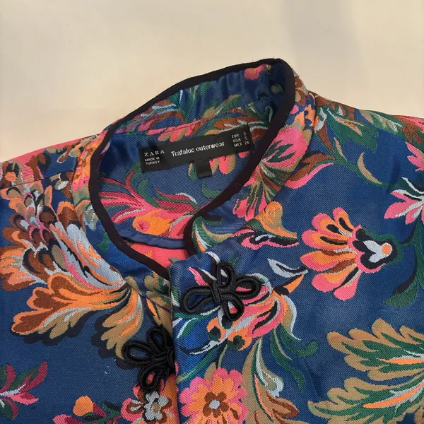 ZARA Floral Multi-Colored Print blazer outerwear  - Image 2