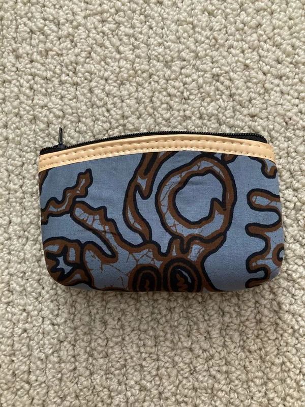 Target Blue & Brown 'BALI' Small Zipper Coin Pouch Wallet - Image 2